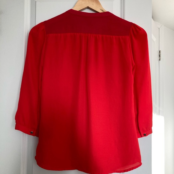 H&M Red 3/4 Sleeve Top - Picture 2 of 7